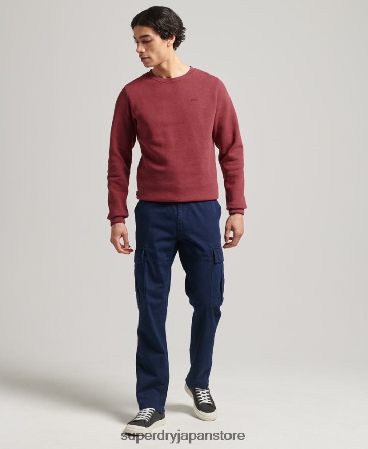 ヴィンテージロゴ刺繍クルースウェットシャツ 男性 Superdry 衣類 赤 2J62PZ774