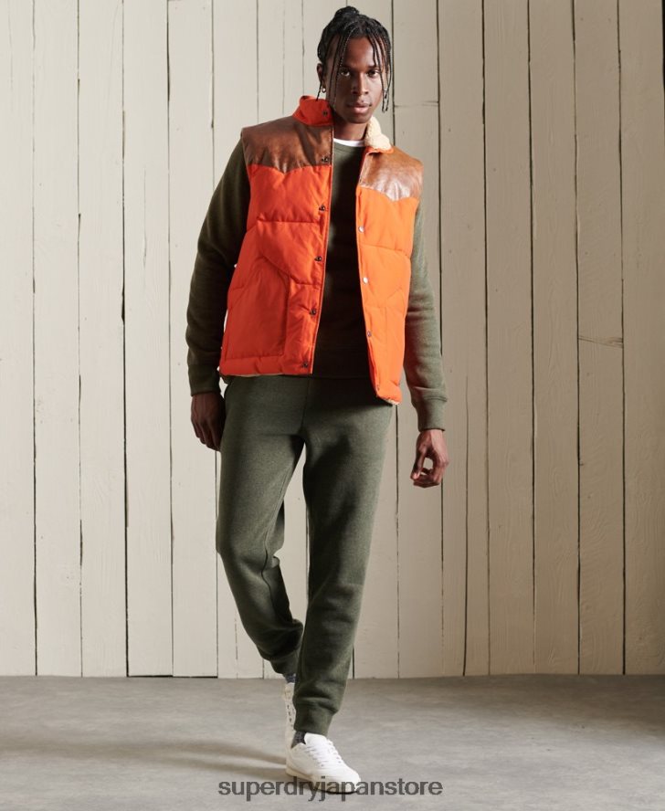 ヴィンテージロゴ刺繍クルースウェットシャツ 男性 Superdry 衣類 カーキ 2J62PZ775
