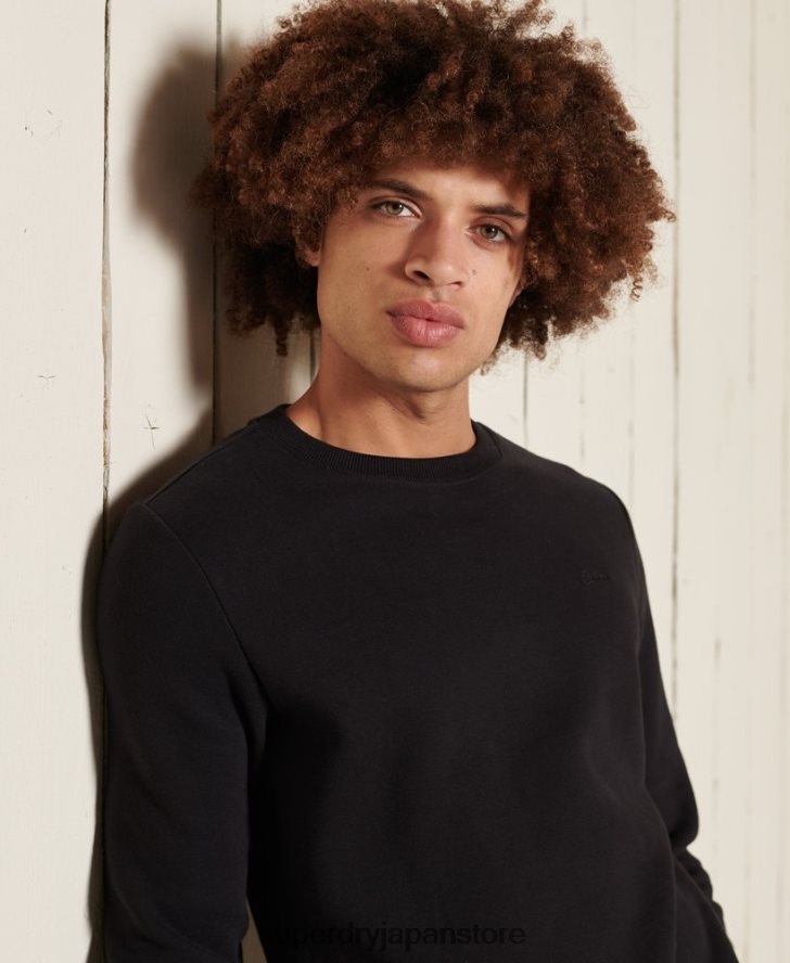 ヴィンテージロゴ刺繍クルースウェットシャツ 男性 Superdry 衣類 黒 2J62PZ776