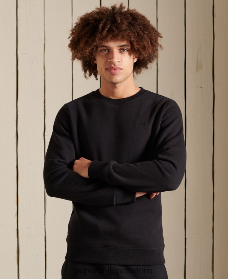 ヴィンテージロゴ刺繍クルースウェットシャツ 男性 Superdry 衣類 黒 2J62PZ776