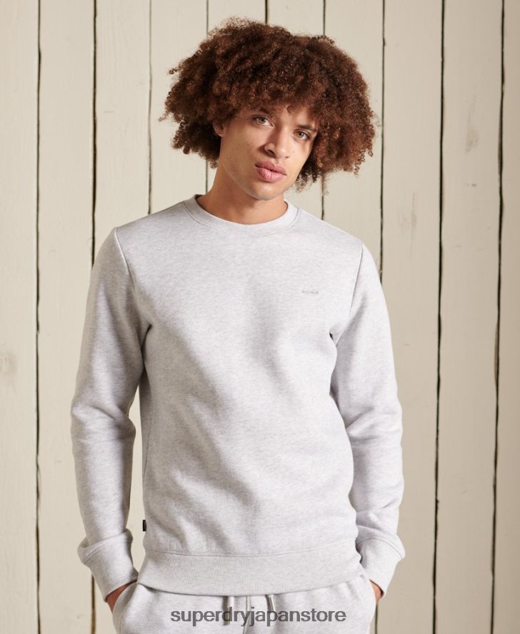 ヴィンテージロゴ刺繍クルースウェットシャツ 男性 Superdry 衣類 ライトグレー 2J62PZ777
