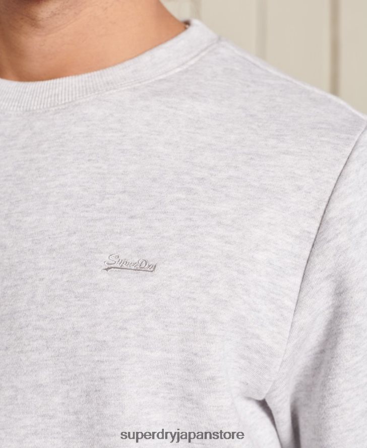 ヴィンテージロゴ刺繍クルースウェットシャツ 男性 Superdry 衣類 ライトグレー 2J62PZ777