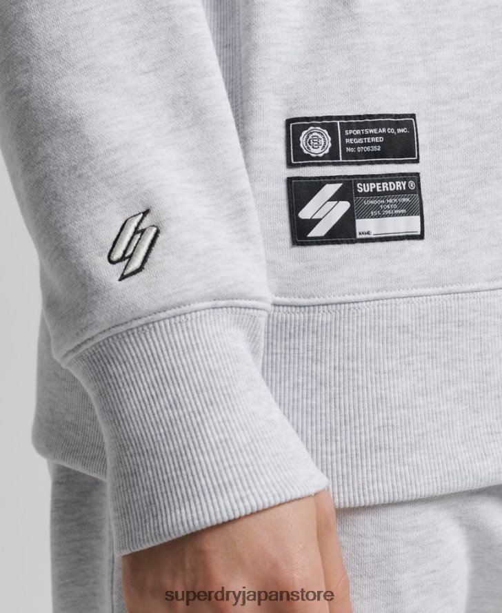 バーシティ アーチ クルー スウェットシャツ 男性 Superdry 衣類 ライトグレー 2J62PZ778