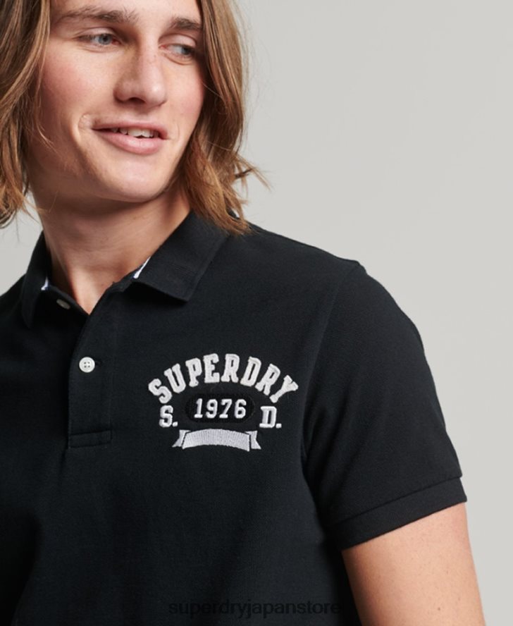 スーパーステート ポロシャツ 男性 Superdry 衣類 黒 2J62PZ77