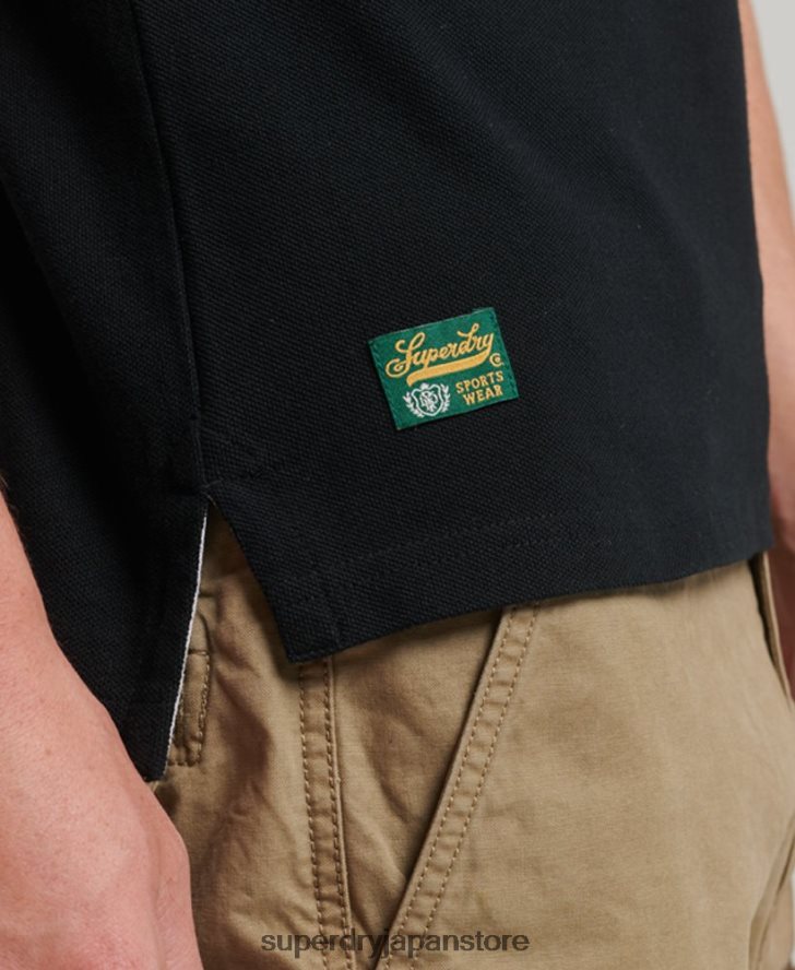 スーパーステート ポロシャツ 男性 Superdry 衣類 黒 2J62PZ77