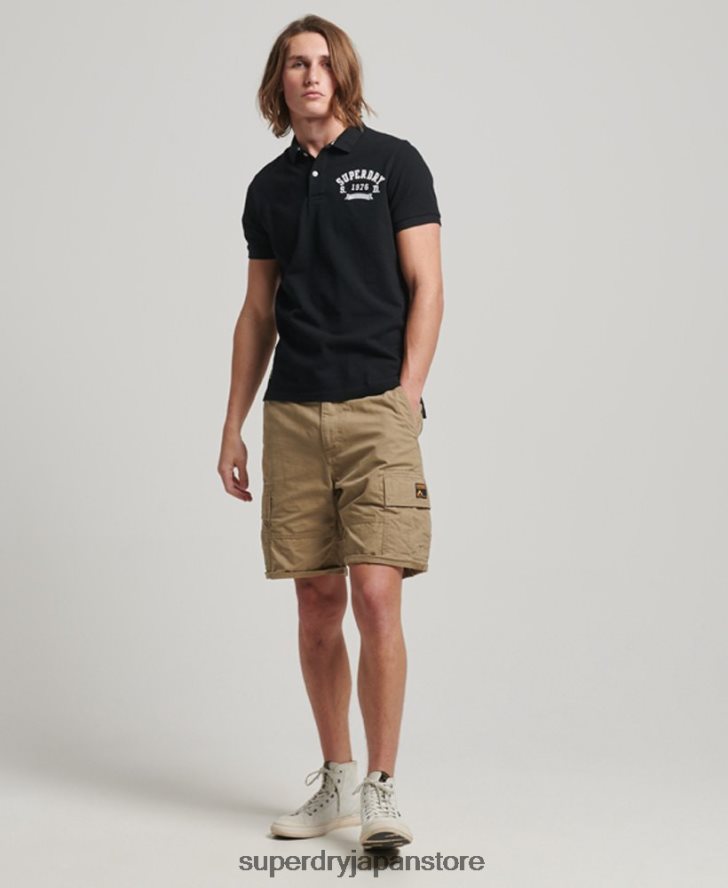 スーパーステート ポロシャツ 男性 Superdry 衣類 黒 2J62PZ77