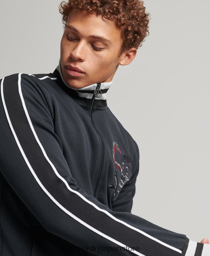 トリコットスイカトラックジャケット 男性 Superdry 衣類 濃い灰色 2J62PZ780