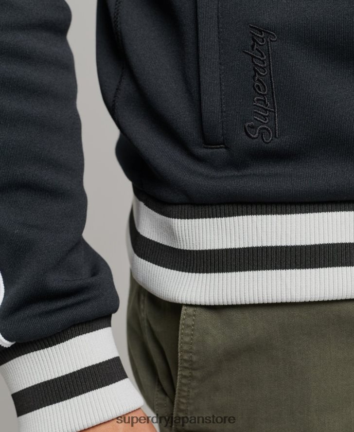 トリコットスイカトラックジャケット 男性 Superdry 衣類 濃い灰色 2J62PZ780