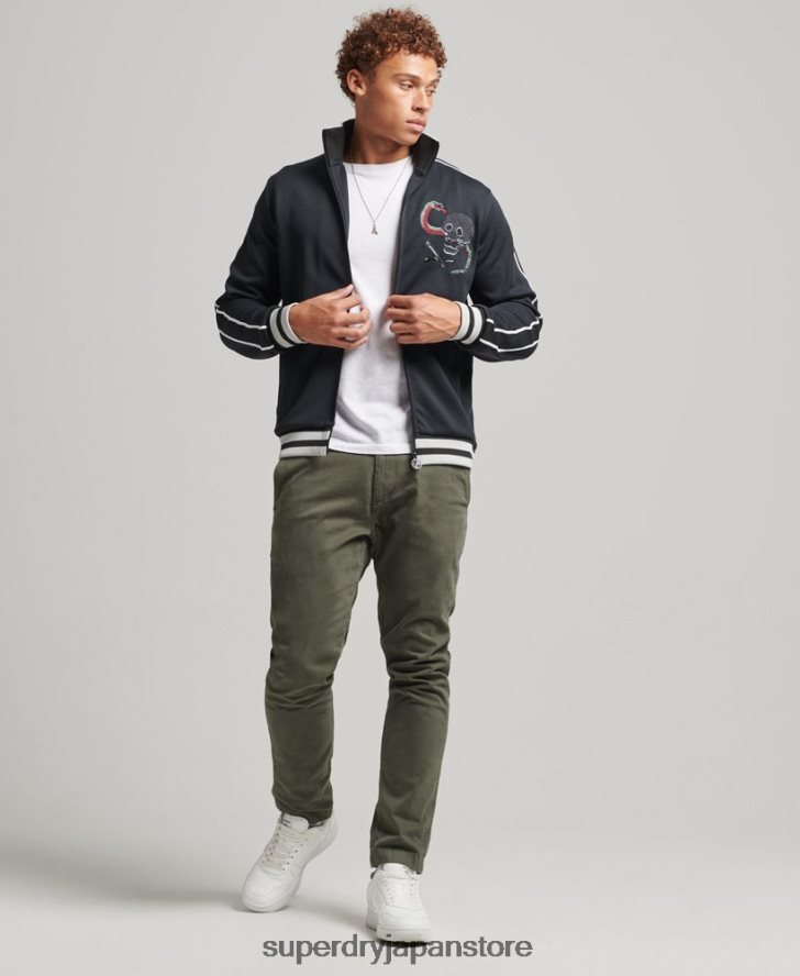 トリコットスイカトラックジャケット 男性 Superdry 衣類 濃い灰色 2J62PZ780