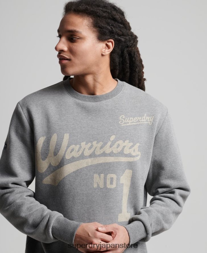 カレッジクルースウェットシャツ 男性 Superdry 衣類 濃い灰色 2J62PZ782
