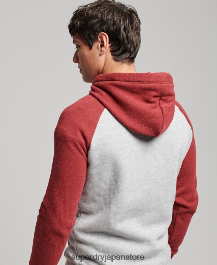 ヴィンテージロゴベースボールパーカー 男性 Superdry 衣類 ライトグレー 2J62PZ784