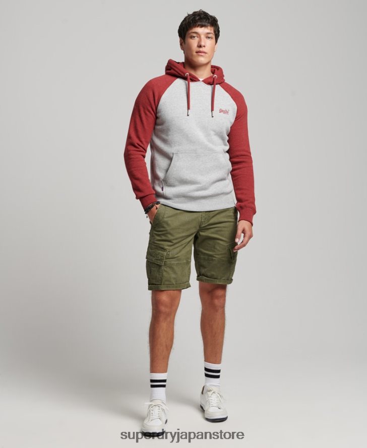 ヴィンテージロゴベースボールパーカー 男性 Superdry 衣類 ライトグレー 2J62PZ784