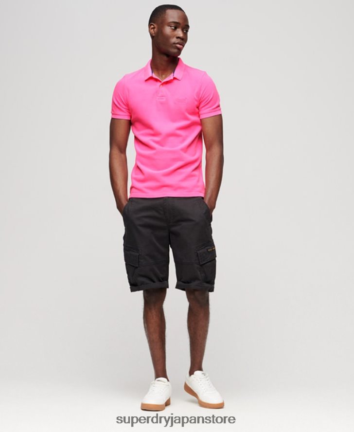 破壊されたポロシャツ 男性 Superdry 衣類 ピンク 2J62PZ78