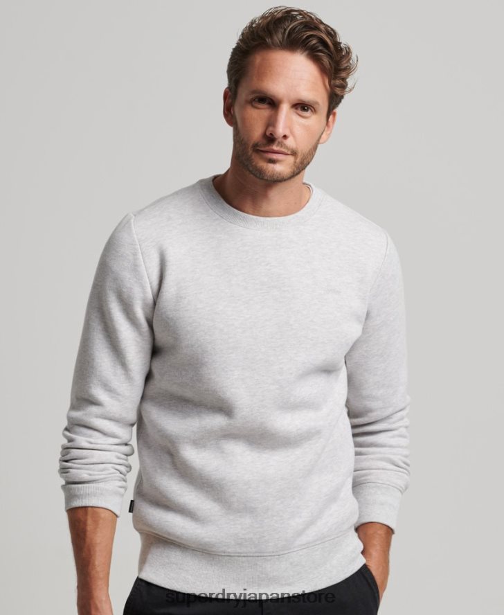ヴィンテージロゴ刺繍クルースウェットシャツ 男性 Superdry 衣類 ライトグレー 2J62PZ790