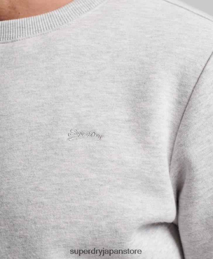 ヴィンテージロゴ刺繍クルースウェットシャツ 男性 Superdry 衣類 ライトグレー 2J62PZ790