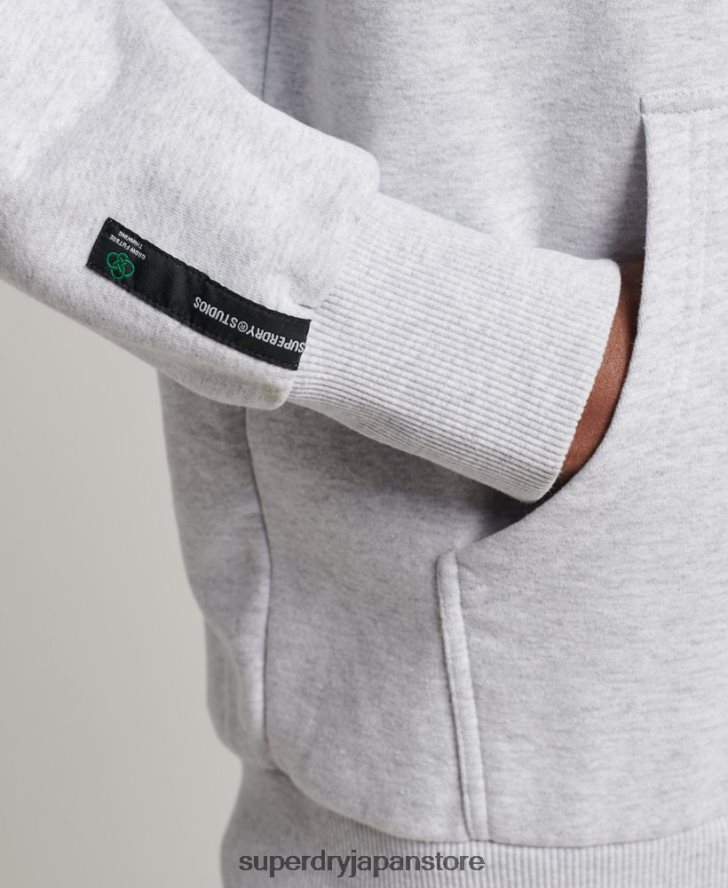 リサイクルシティパーカー 男性 Superdry 衣類 ライトグレー 2J62PZ793