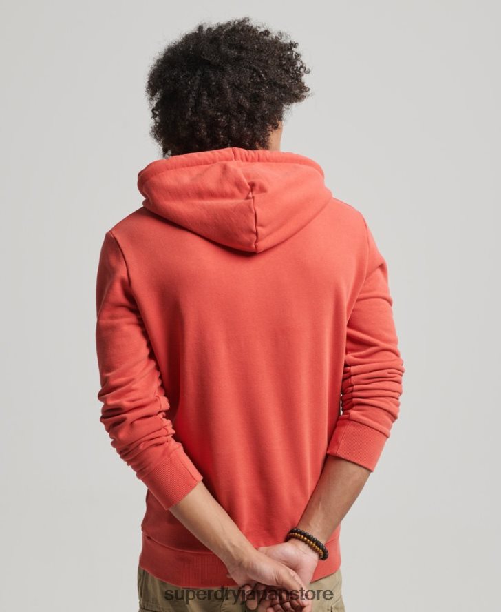 ヴィンテージロゴネオンパーカー 男性 Superdry 衣類 赤 2J62PZ795