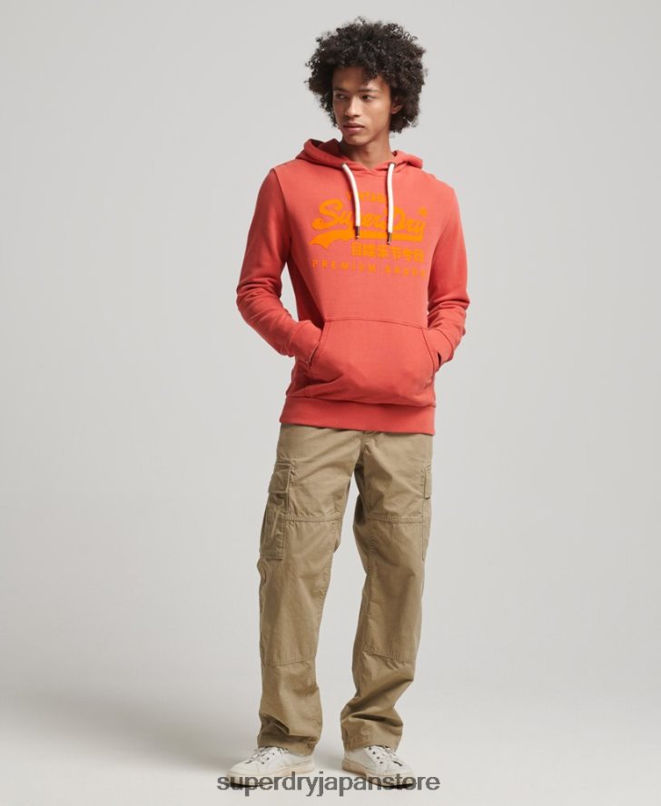 ヴィンテージロゴネオンパーカー 男性 Superdry 衣類 赤 2J62PZ795