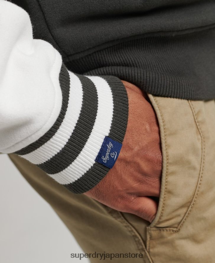 ヴィンテージ カレッジ ボンバー ジャケット 男性 Superdry 衣類 黒 2J62PZ796