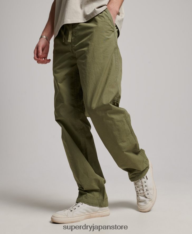 ウーブンジョガー 男性 Superdry 衣類 カーキ 2J62PZ8