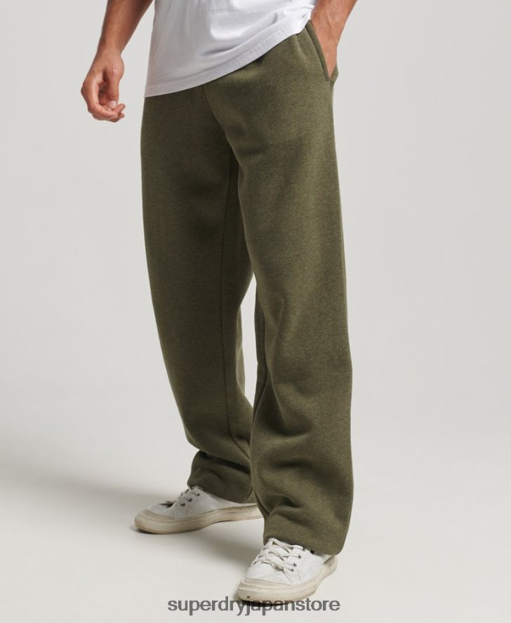 オーガニックコットン ヴィンテージロゴ ストレートジョガー 男性 Superdry 衣類 緑 2J62PZ80