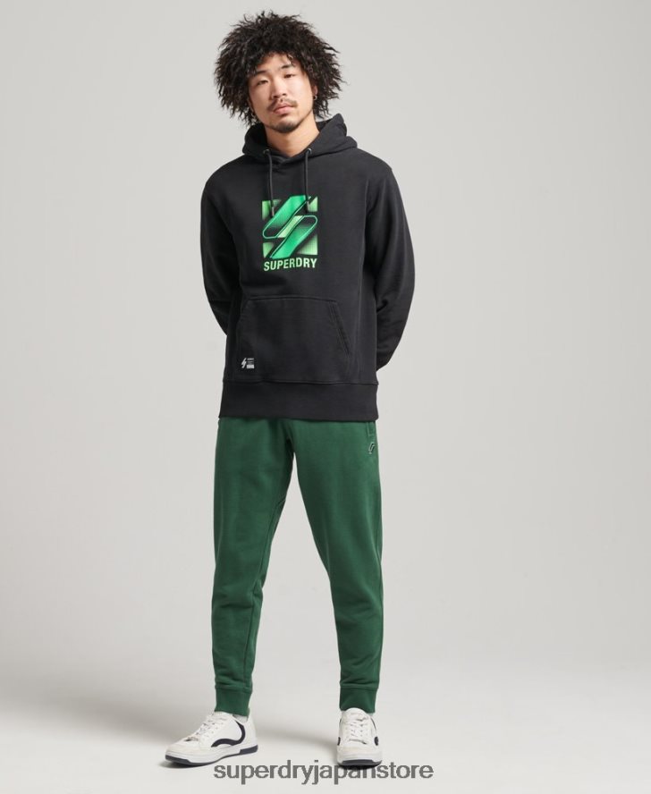 コードハーフトーンルーズパーカー 男性 Superdry 衣類 黒 2J62PZ800