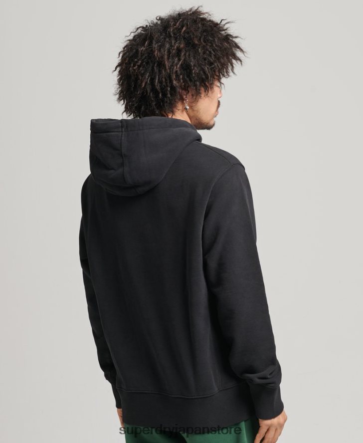 コードハーフトーンルーズパーカー 男性 Superdry 衣類 黒 2J62PZ800