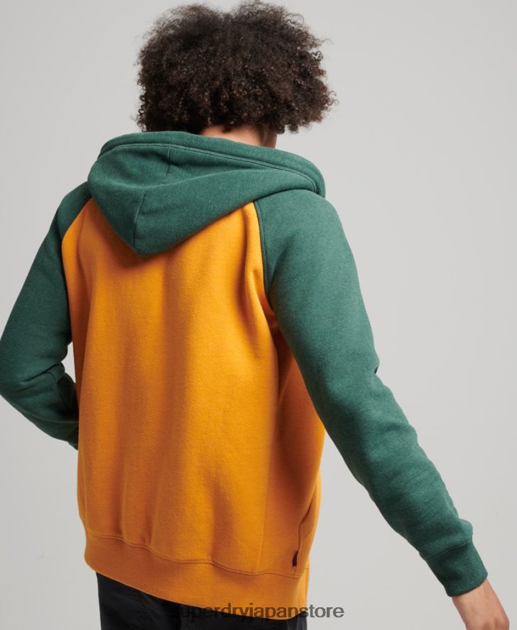 オーガニックコットン エッセンシャルロゴ ベースボール ジップ パーカー 男性 Superdry 衣類 金 2J62PZ803