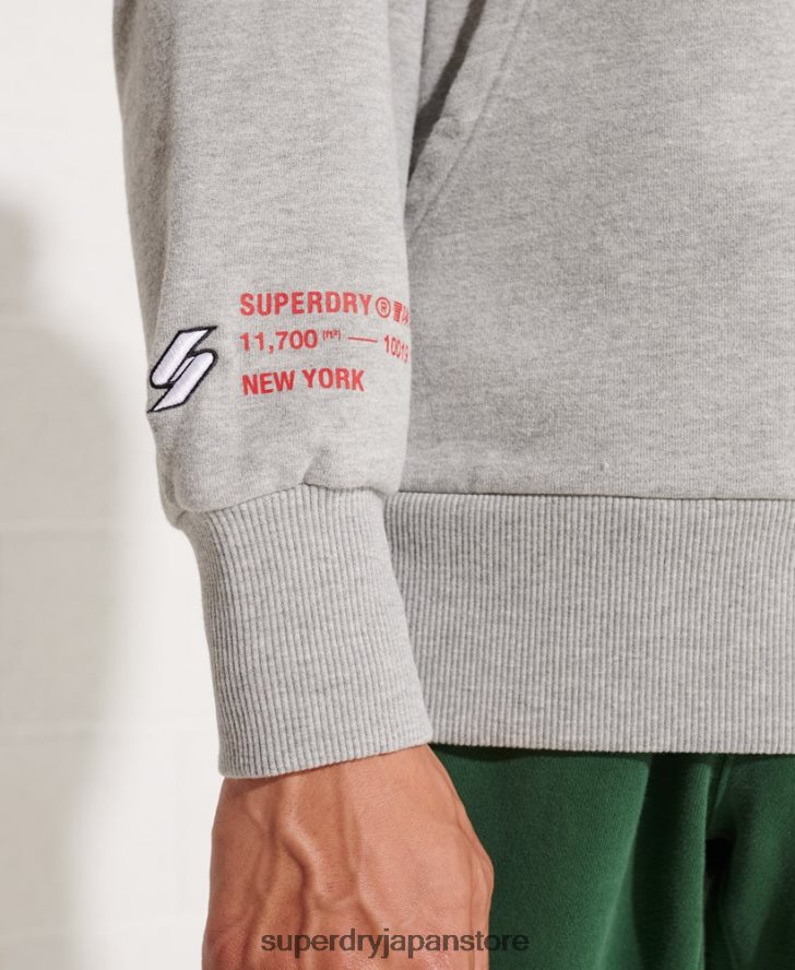 インディペンデントパーカー 男性 Superdry 衣類 グレー 2J62PZ807