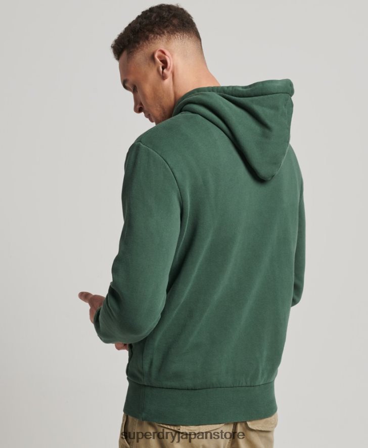 ヴィンテージロゴアメリカンクラシックパーカー 男性 Superdry 衣類 緑 2J62PZ808