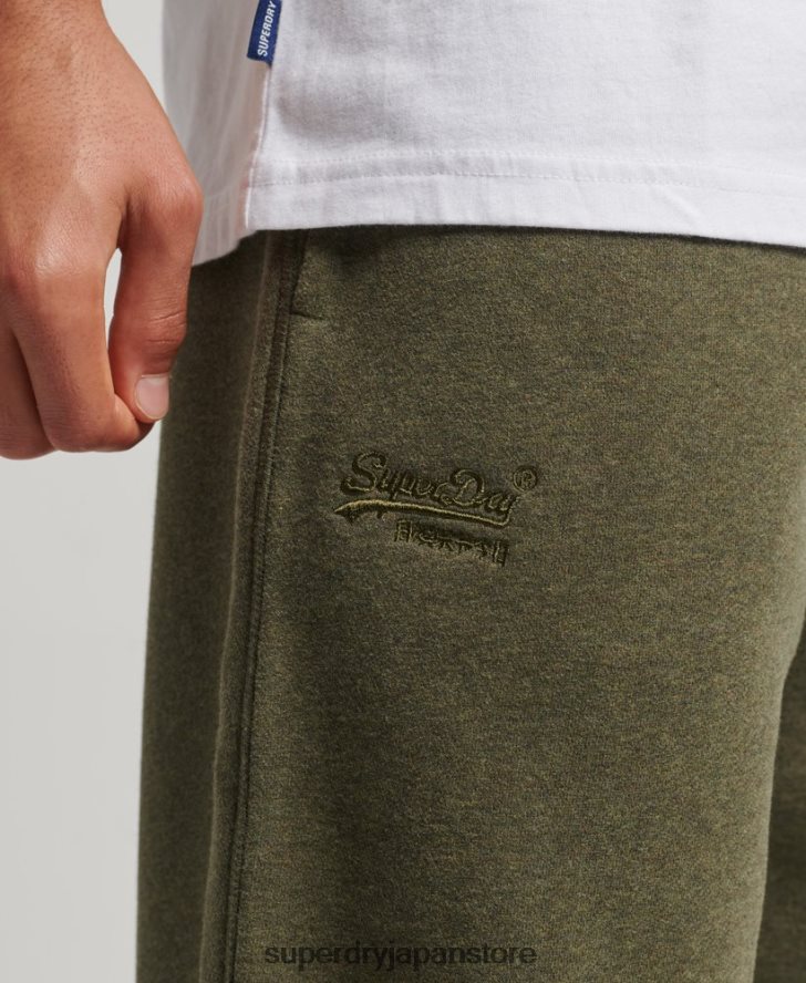 オーガニックコットン ヴィンテージロゴ ストレートジョガー 男性 Superdry 衣類 緑 2J62PZ80