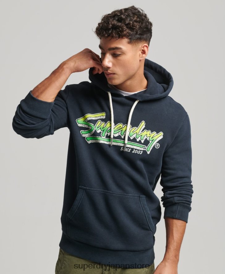 ヴィンテージ シェイパーズ & メーカーズ パーカー 男性 Superdry 衣類 海軍 2J62PZ813