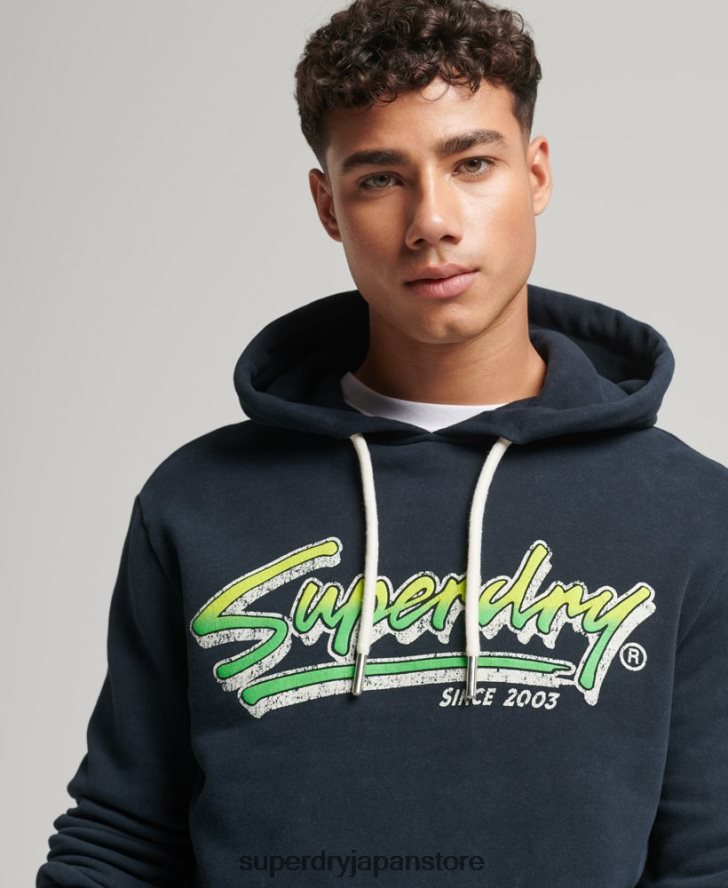 ヴィンテージ シェイパーズ & メーカーズ パーカー 男性 Superdry 衣類 海軍 2J62PZ813