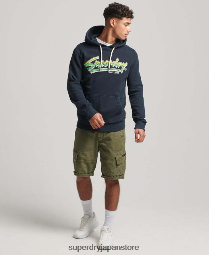 ヴィンテージ シェイパーズ & メーカーズ パーカー 男性 Superdry 衣類 海軍 2J62PZ813