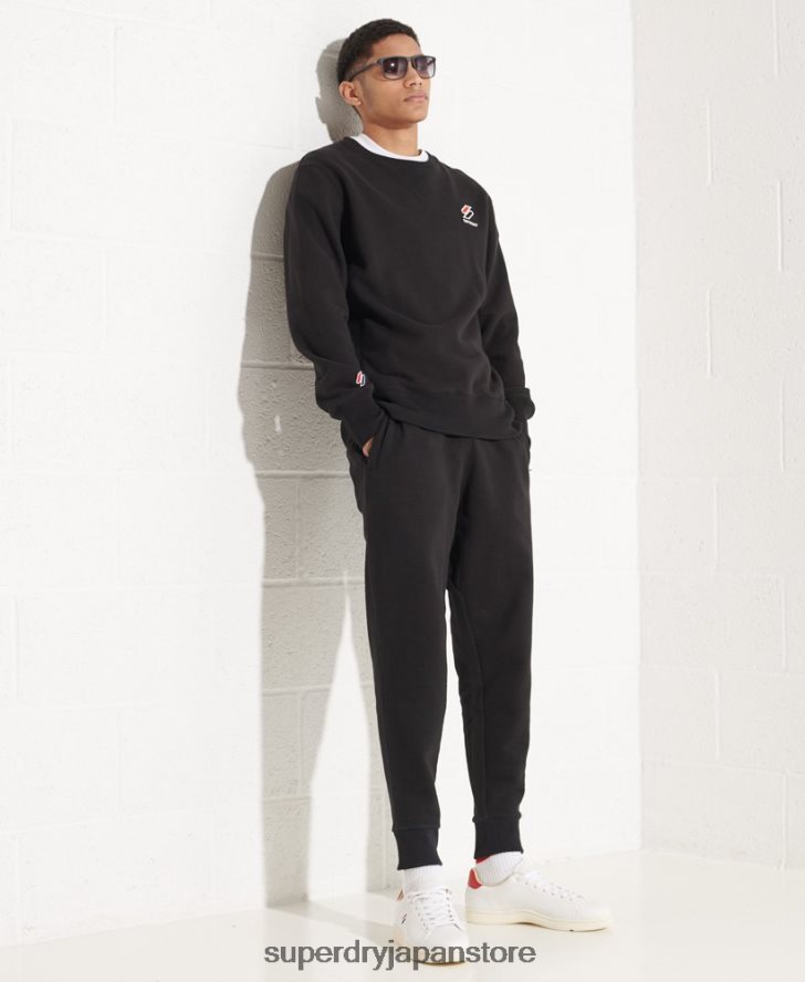 スポーツスタイルエッセンシャルクルーネックスウェットシャツ 男性 Superdry 衣類 黒 2J62PZ814