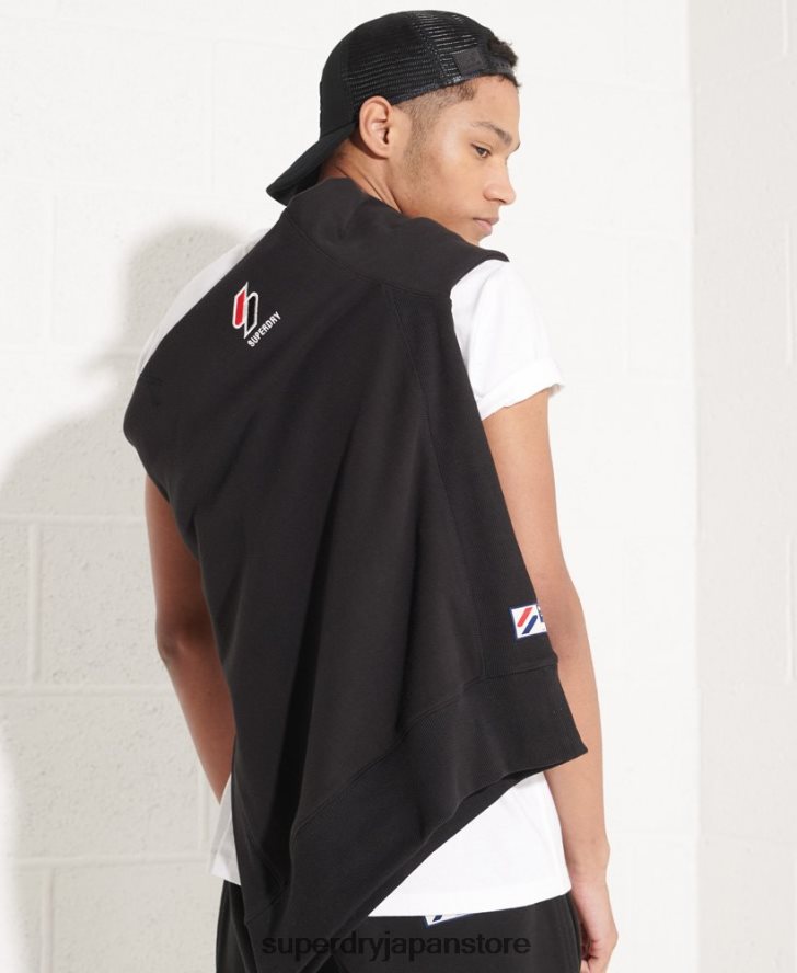 スポーツスタイルエッセンシャルクルーネックスウェットシャツ 男性 Superdry 衣類 黒 2J62PZ814