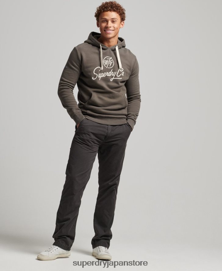 スタイル＆メイドのパーカー 男性 Superdry 衣類 濃い灰色 2J62PZ815