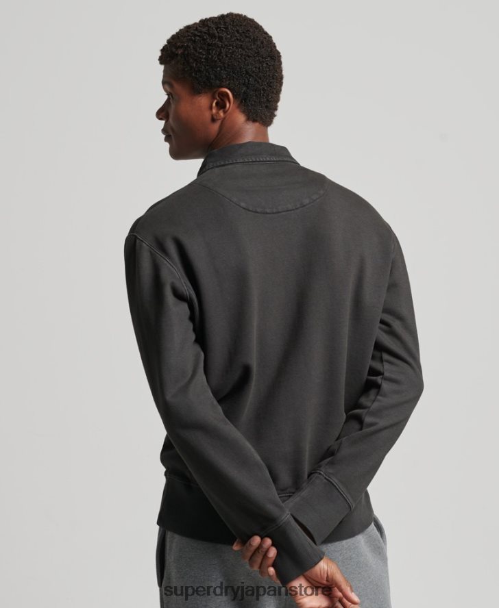 オーバーダイ ラグビー スウェットシャツ 男性 Superdry 衣類 濃い灰色 2J62PZ816