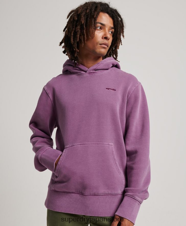 ヴィンテージウォッシュパーカー 男性 Superdry 衣類 紫 2J62PZ818