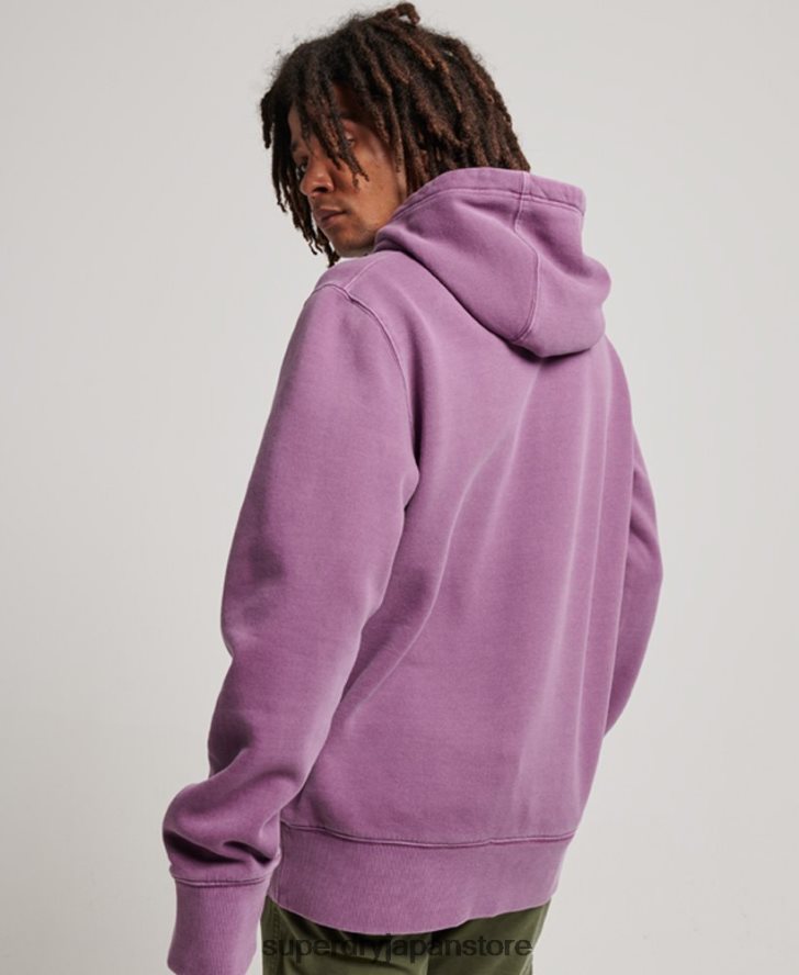 ヴィンテージウォッシュパーカー 男性 Superdry 衣類 紫 2J62PZ818