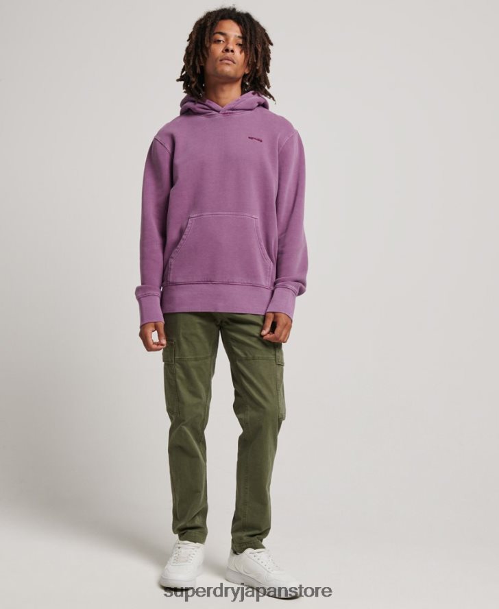 ヴィンテージウォッシュパーカー 男性 Superdry 衣類 紫 2J62PZ818
