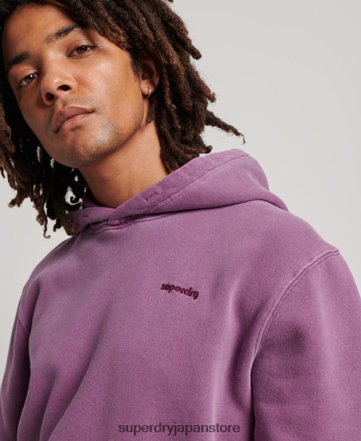 ヴィンテージウォッシュパーカー 男性 Superdry 衣類 紫 2J62PZ818