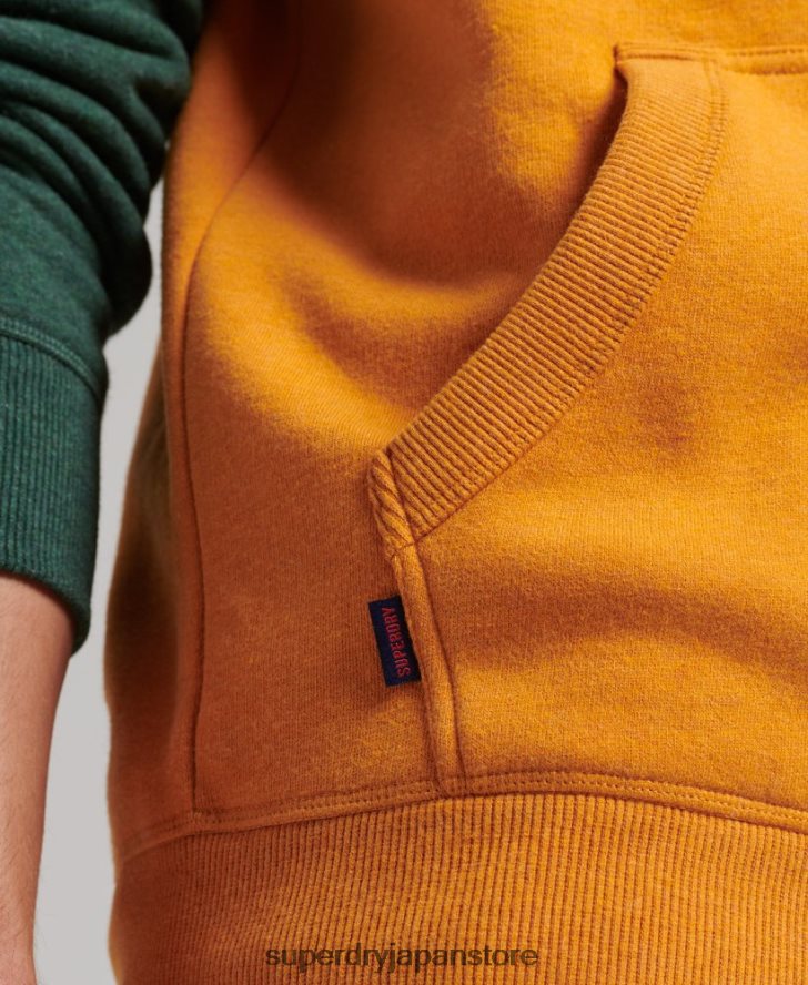 オーガニックコットンのヴィンテージロゴベースボールパーカー 男性 Superdry 衣類 金 2J62PZ820