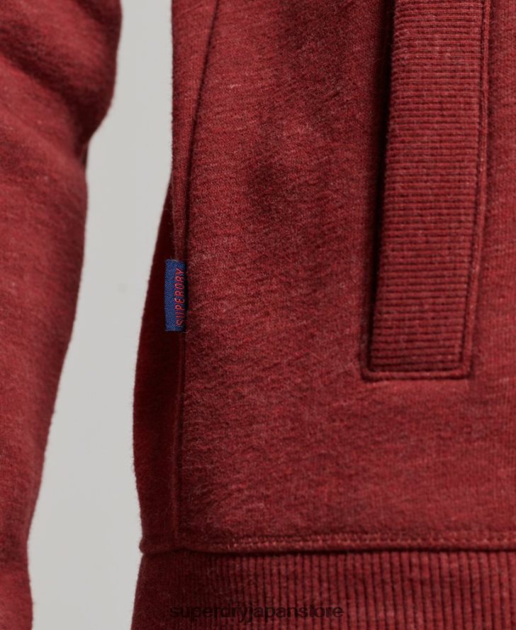 ヴィンテージロゴ刺繍ジップトラックトップ 男性 Superdry 衣類 赤 2J62PZ825