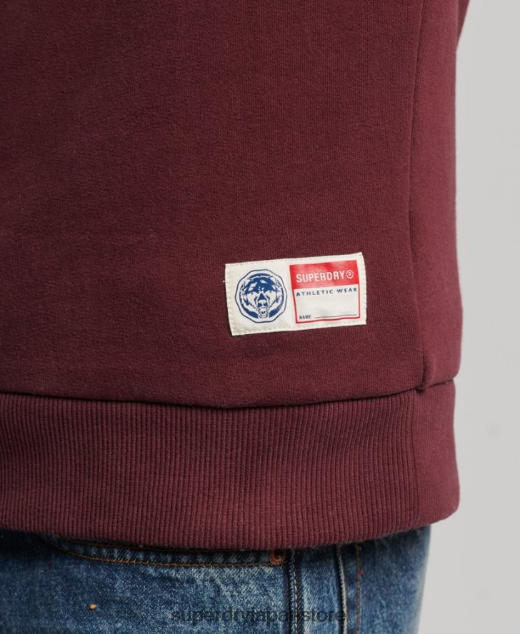 ヴィンテージスクリプトスタイルカレッジクルースウェットシャツ 男性 Superdry 衣類 赤 2J62PZ828