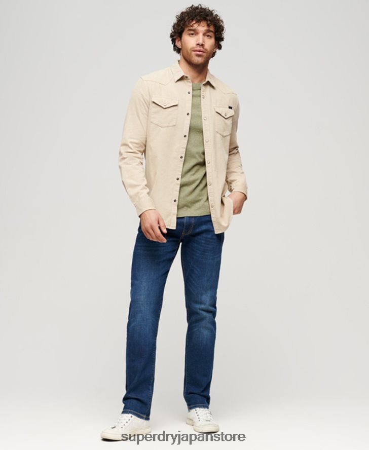 ヴィンテージコードウエスタンシャツ 男性 Superdry 衣類 茶色 2J62PZ82