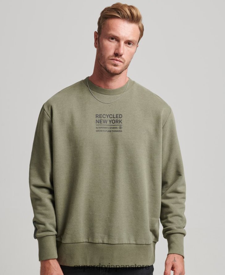 リサイクルシティクルースウェットシャツ 男性 Superdry 衣類 カーキ 2J62PZ831