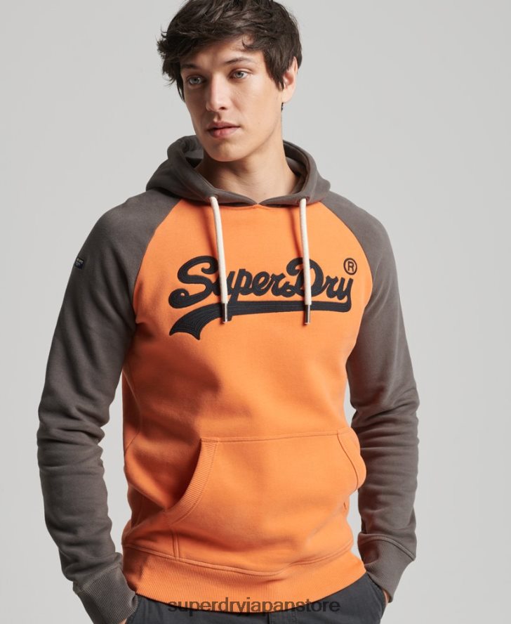 ヴィンテージロゴアメリカンクラシックラグランパーカー 男性 Superdry 衣類 オレンジ 2J62PZ832