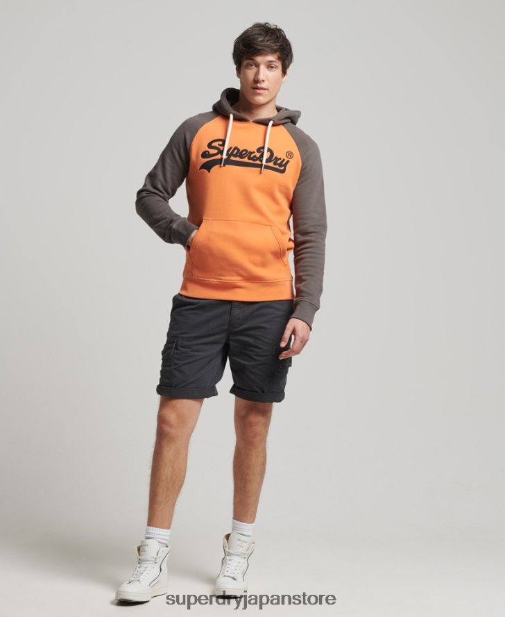 ヴィンテージロゴアメリカンクラシックラグランパーカー 男性 Superdry 衣類 オレンジ 2J62PZ832