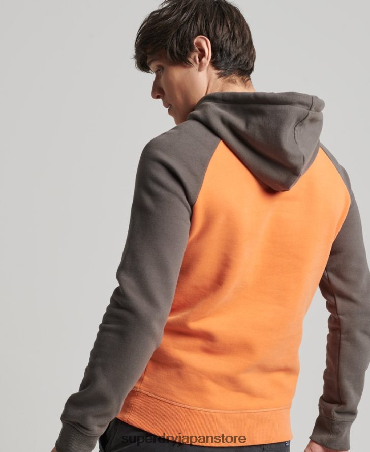 ヴィンテージロゴアメリカンクラシックラグランパーカー 男性 Superdry 衣類 オレンジ 2J62PZ832